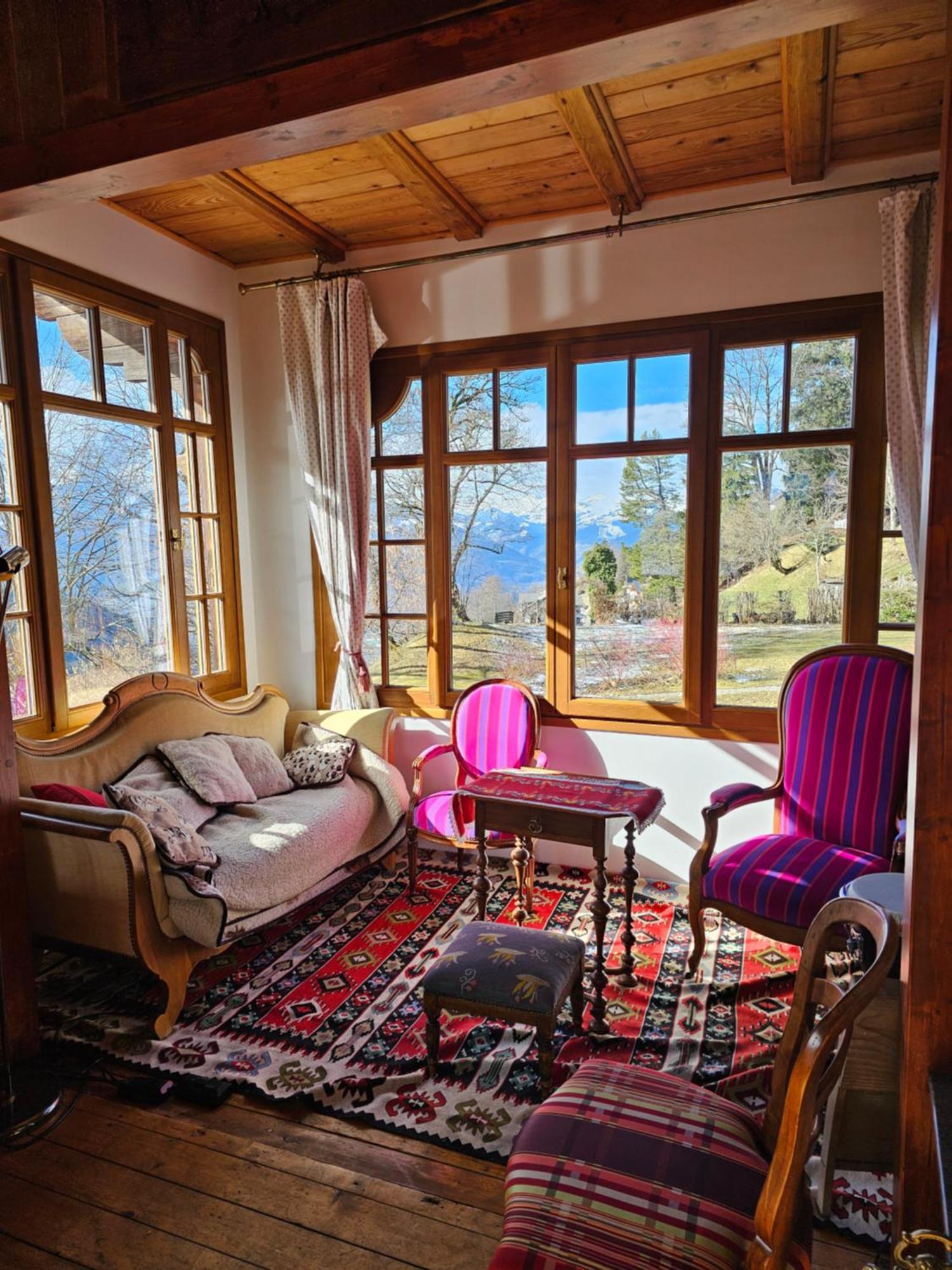 Magnifique Chalet Valerie 5 Chambres A Coucher & Vue Unique Gryon Exterior foto
